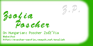 zsofia poscher business card